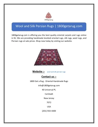 wool and silk persian rugs 1800getarug com