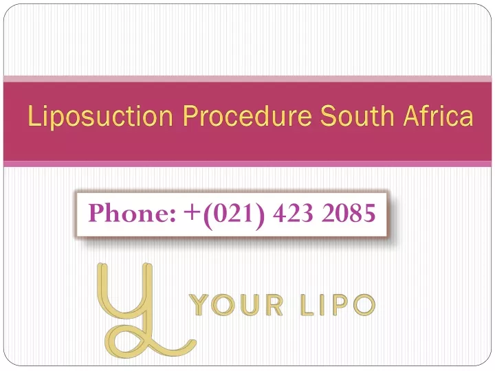 liposuction procedure south africa