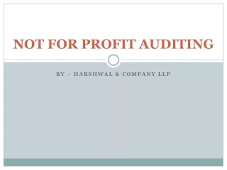 not for profit auditing