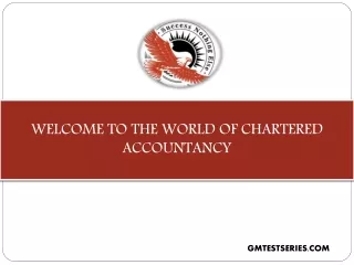 welcome to the world of chartered accountancy