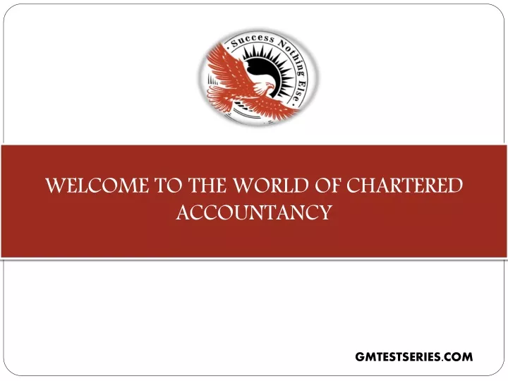 welcome to the world of chartered accountancy