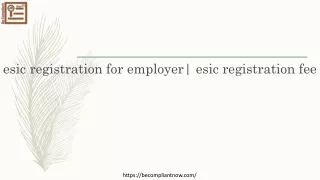Apply online esic registration for employer| esic registration fee