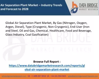 Global Air Separation Plant Market – Industry Trends and Forecast to 2028
