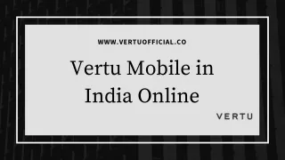 Vertu Mobile in India