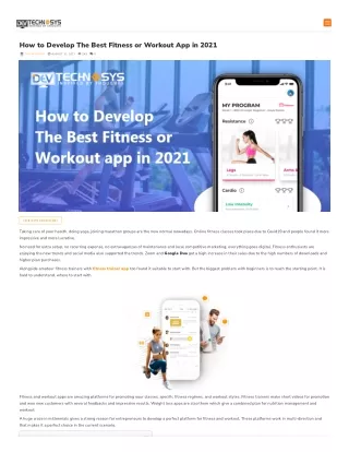 how to develop the best fitness or workout