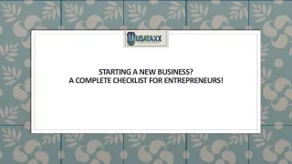 Starting A New Business  - A Complete Checklist For Entrepreneurs