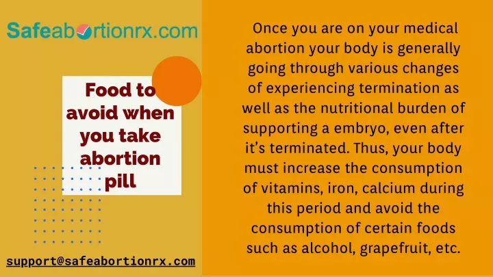 once you are on your medical abortion your body