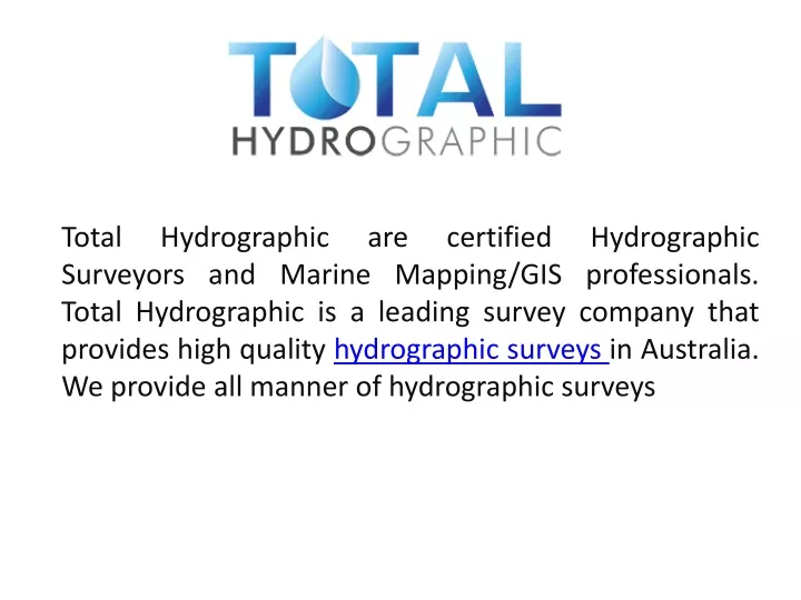 total surveyors and marine mapping