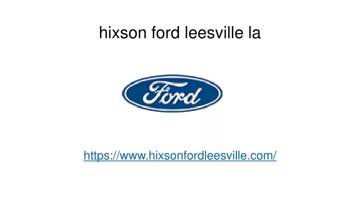 hixson ford leesville la