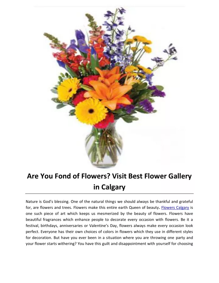 are you fond of flowers visit best flower gallery