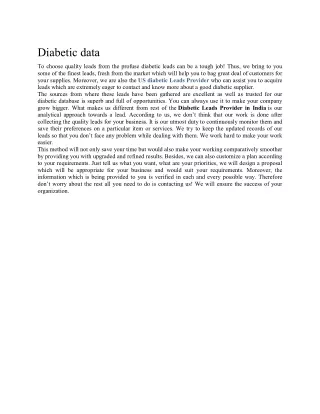 diabetic data