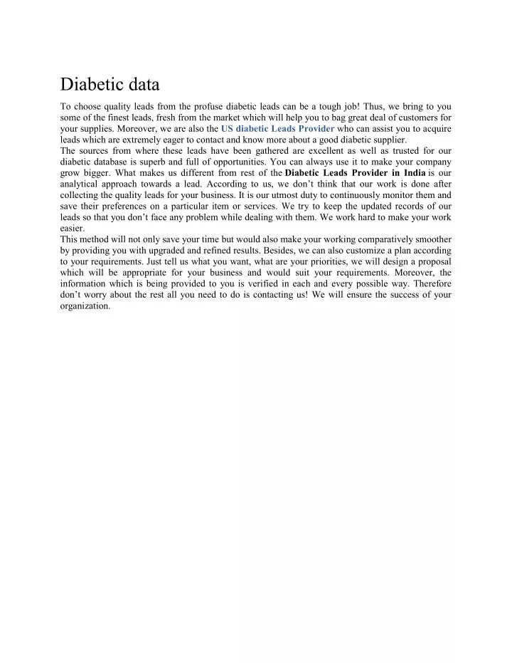 diabetic data