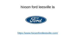 Hixson Ford Leesville LA