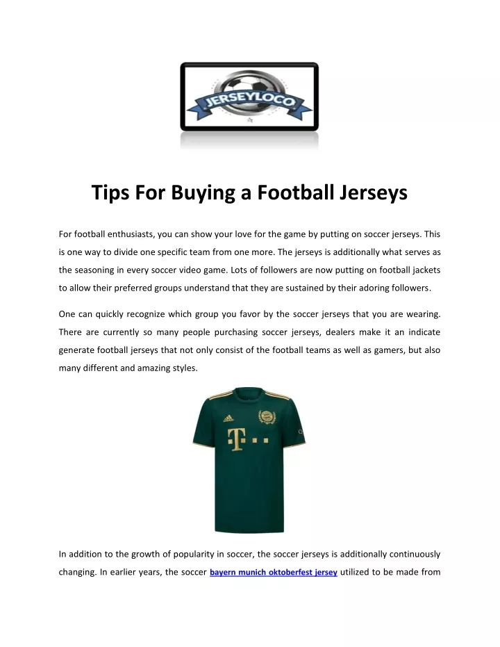 tips for buying a football jerseys