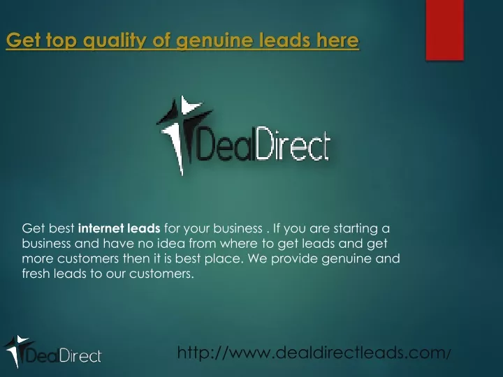 get top quality of genuine leads here