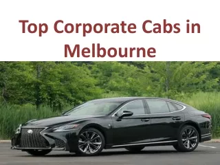 Top Corporate Cabs in Melbourne