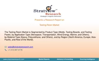 presents a research report on tooling resin market