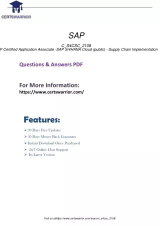 C_S4CSC_2108 Real PDF Exam Material 2021