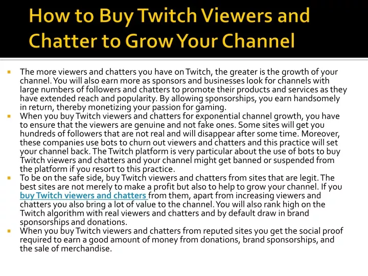 how to buy twitch viewers and chatter to grow your channel