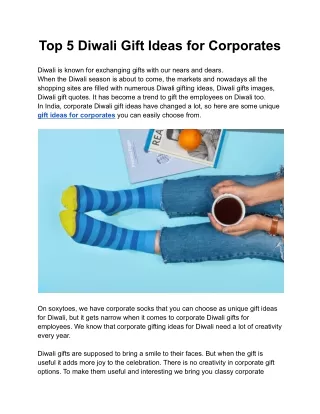 Top 5 Diwali Gift Ideas for Corporates