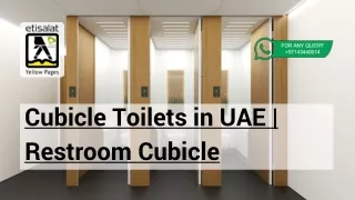 Cubicle Toilets in UAE | Restroom Cubicle
