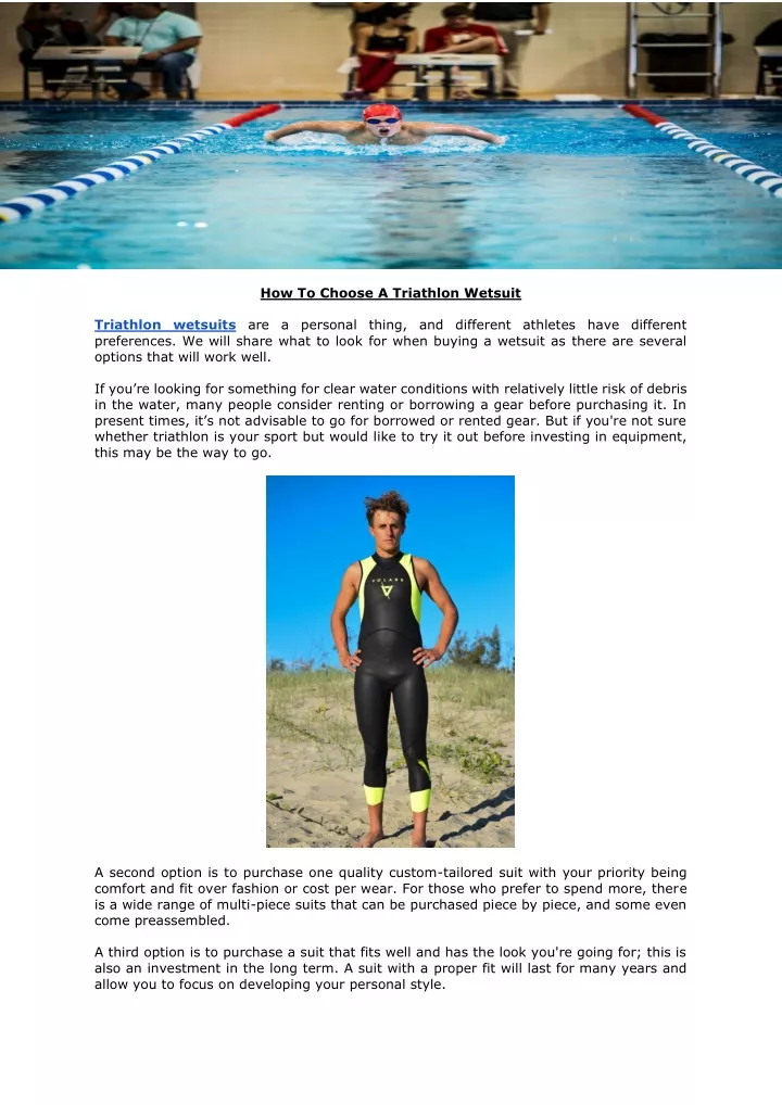 how to choose a triathlon wetsuit