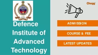 defence institute of advanced technology