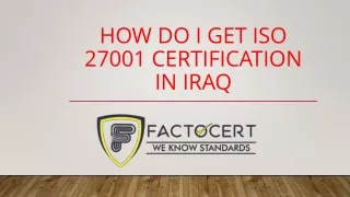 how do i get iso 27001 certification in iraq