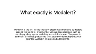 what exactly is modalert