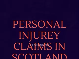 Personal injury claims in scotland
