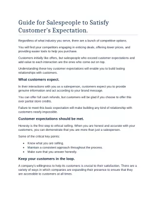 Alltake's tips for salespeople to satisfy customer expectations (1)
