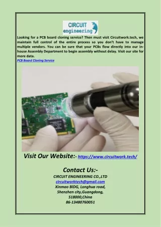 PCB Board Cloning Service | Circuitwork.tech