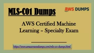 Latest AWS MLS-C01 Real Exam Dumps ~ Secret of Success