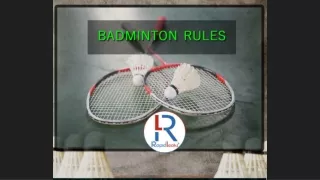 Badminton rules