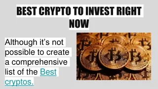 BEST CRYPTO TO INVEST RIGHT NOW