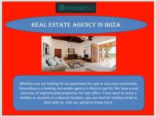Real Estate Agency in Ibiza