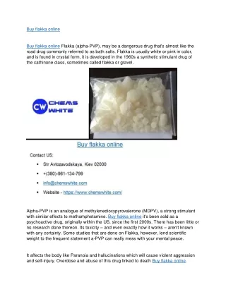 Buy flakka online