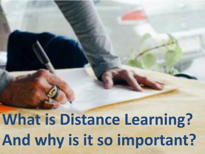 what is distance learning