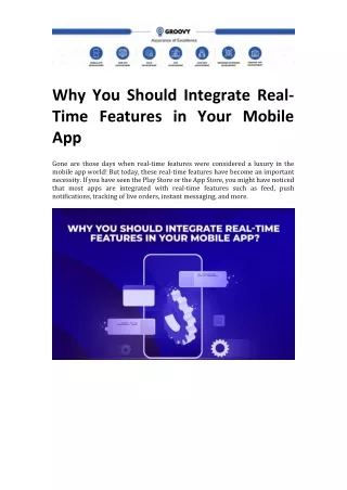 Why You Should Integrate Real-Time Features in Your Mobile App