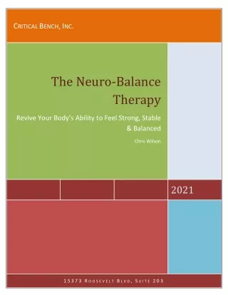 Neuro-Balance Therapy Exercise Guide Free Download | Chris Wilson