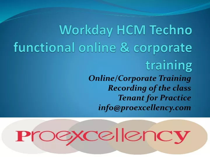 workday hcm techno functional online corporate training