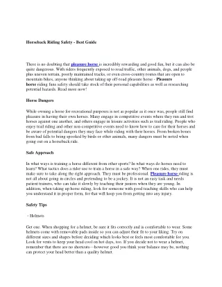 horseback riding safety best guide