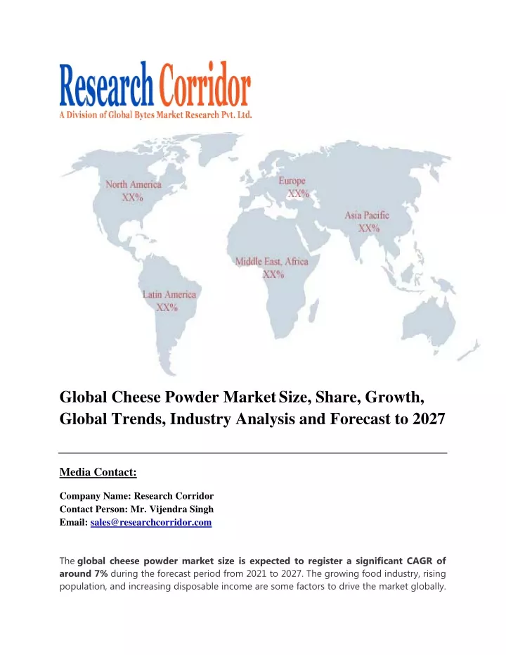 global cheese powder market size share growth