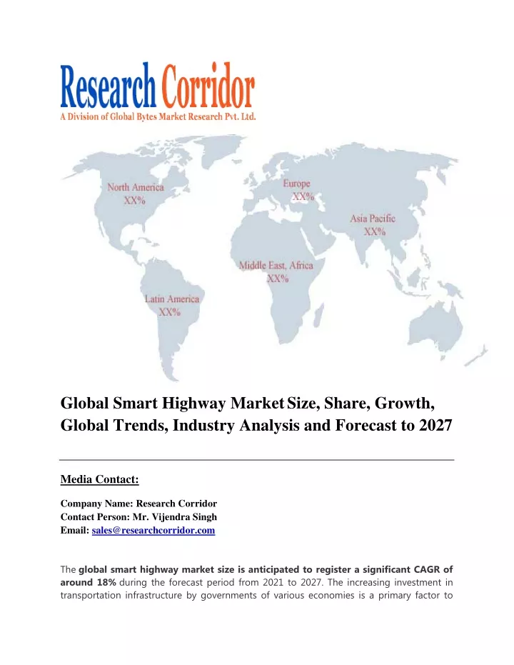 global smart highway market size share growth