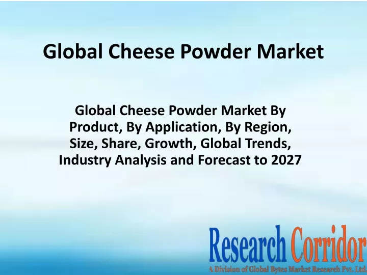 global cheese powder market