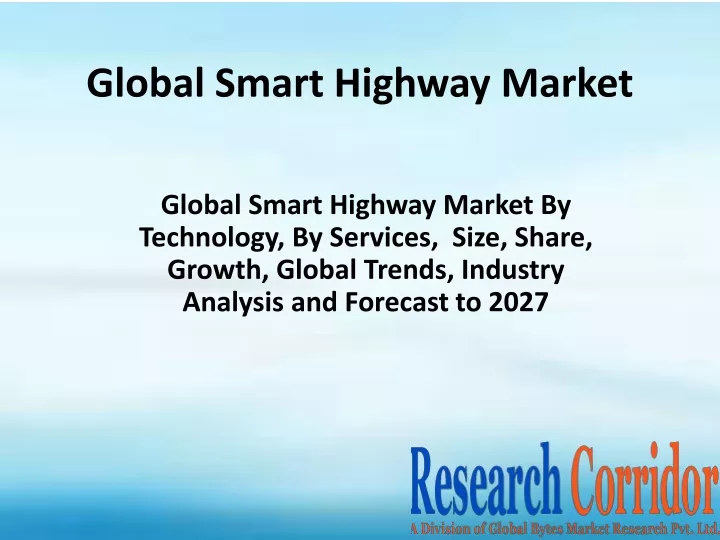 global smart highway market