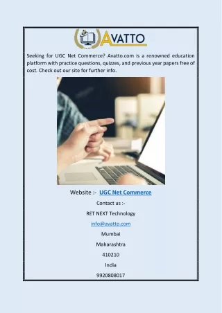 UGC Net Commerce | Avatto.com