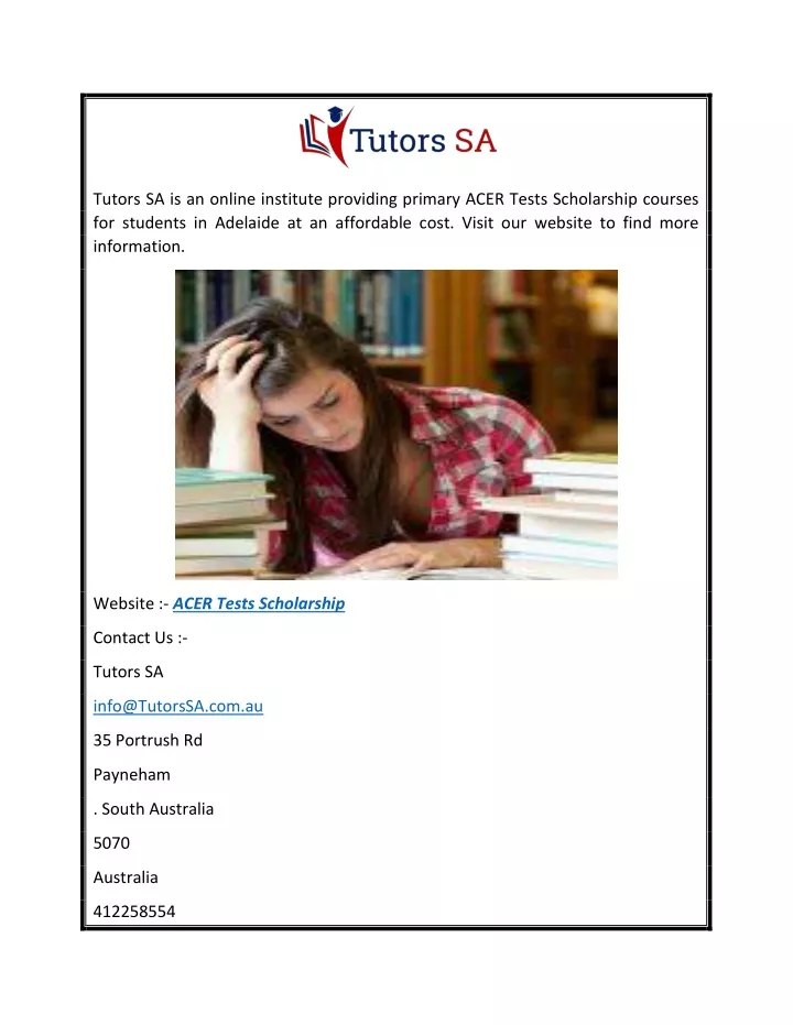 tutors sa is an online institute providing