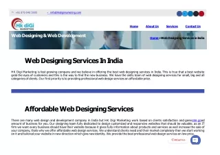 Web Designing Services - Web Development Company