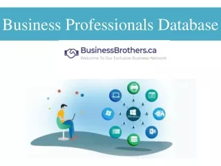 Business Professionals Database